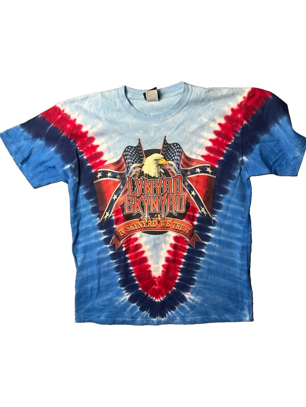 VTG Lynyrd Skynyrd Concert T-Shirt 2005 Liquid Blue Men's Large Tie Dye USA Made